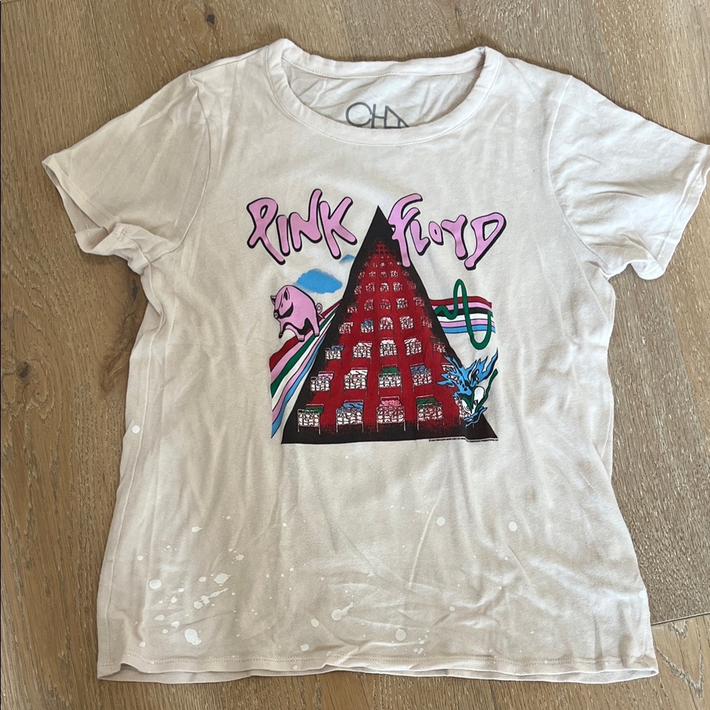 Chaser Concert Rock Deconstructed graphic T-shirt Tee Pink Floyd S M